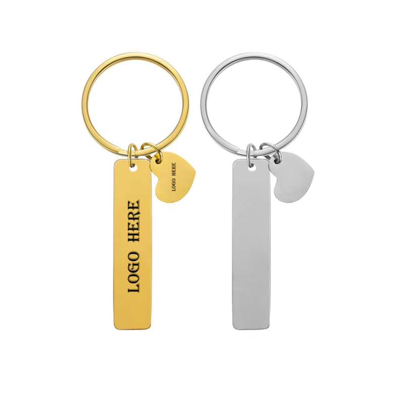 Personalied Stainless Steel Keychain - Love Heart Shaped