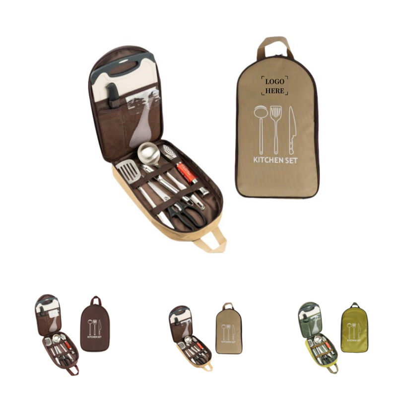 Stainless Steel BBQ Grilling Tool Set w/ Carrying Bag