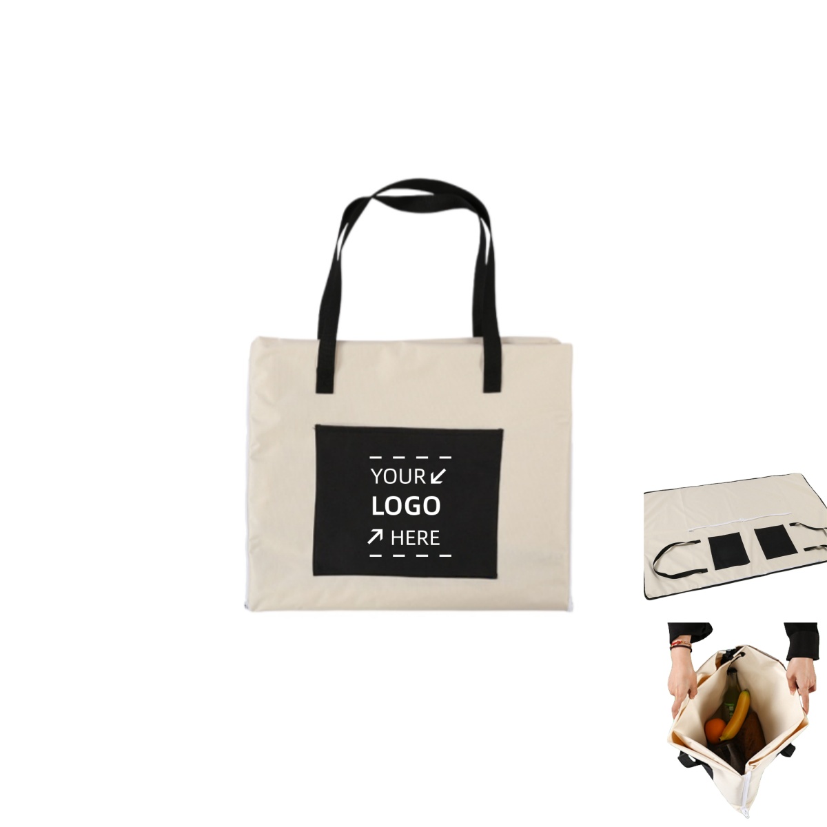 Custom 2-in-1 Foldable Picnic Blanket Tote Bag