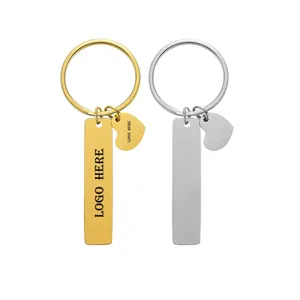 Personalied Stainless Steel Keychain - Love Heart Shaped