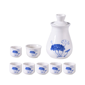 8-Piece Chinese Ceramic Shot Glasses